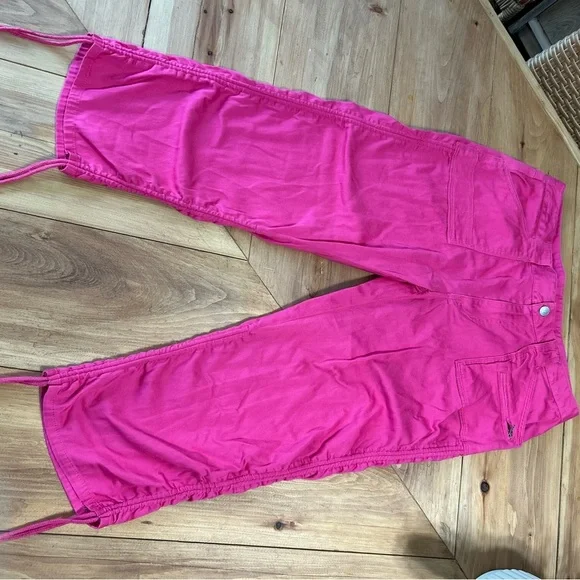 Vintage Vibrant Pink Bugle Boy Casual Capri Pants - Picture 3 of 13